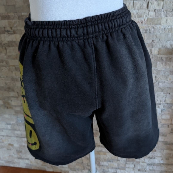 Sturdy Hustlers ALLHUSTLENOLUCK Distressed Rhinestone Smiley Shorts XXL Street - Picture 16 of 16